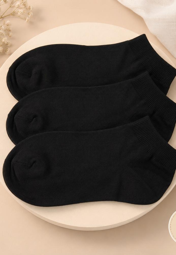 Șosete scurte barbat Serena 3/set– culoare negru ,Engros